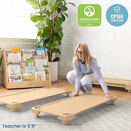 Miniatura 29 de ECR4Kids - Cama apilable para niños, para el cuidado diurno Rojo,Verde,Arena,Amarillo,https://www.amazon.com/dp/undefined