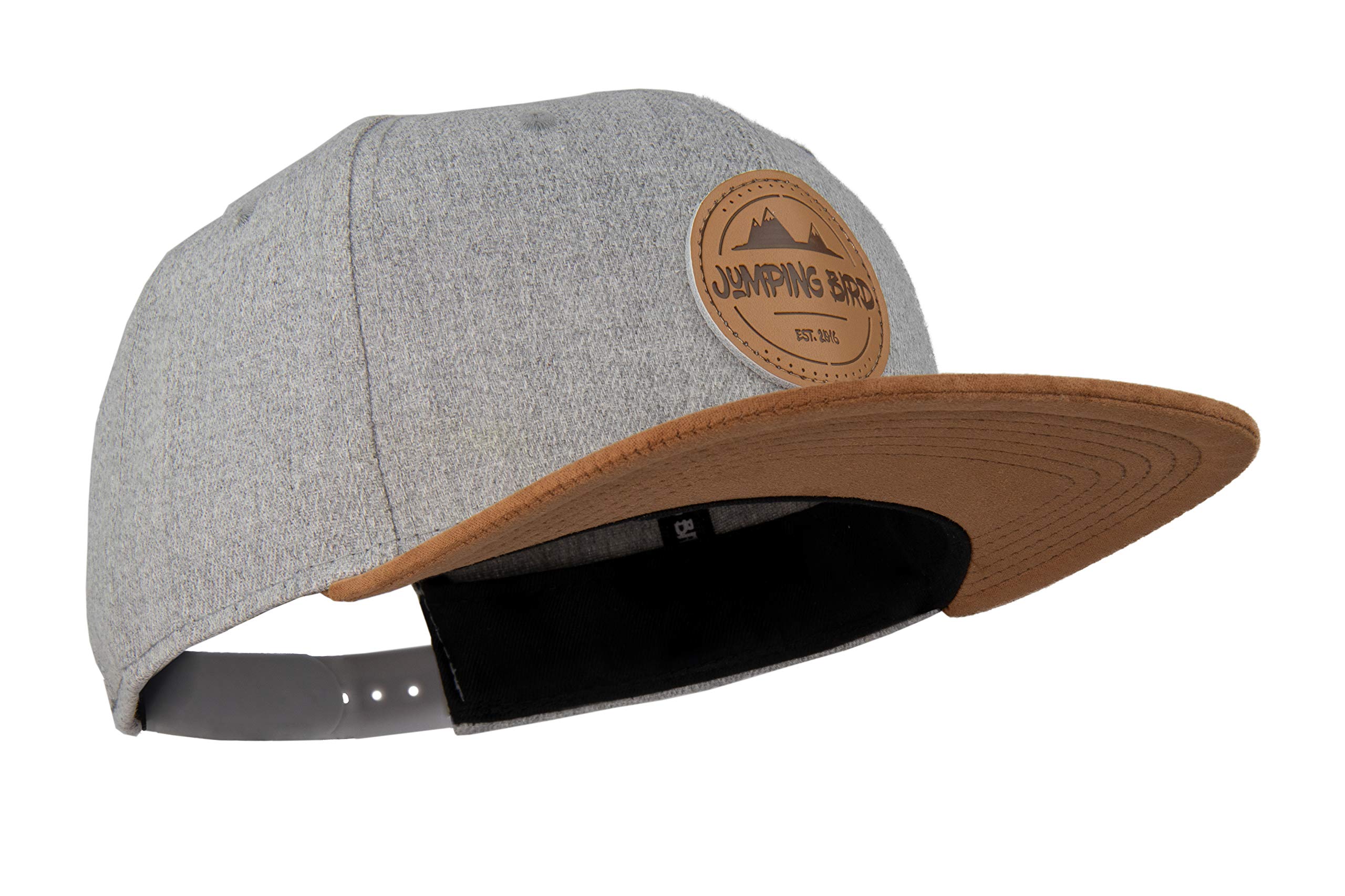 Jumping Bird Gorra de Béisbol Unisex • Gorra Snapback para Exteriores • Gorra Deportiva de Lana para Hombre y Mujer en Gris Claro • Ajustable Individualmente • Watzmann