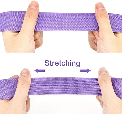 Miniatura 3 de BENECREAT 12 colores 13 yardas cinta elástica 1.181 in1.2'' ancho elástico costura artesanía banda elástica para lazos para el pelo diademas