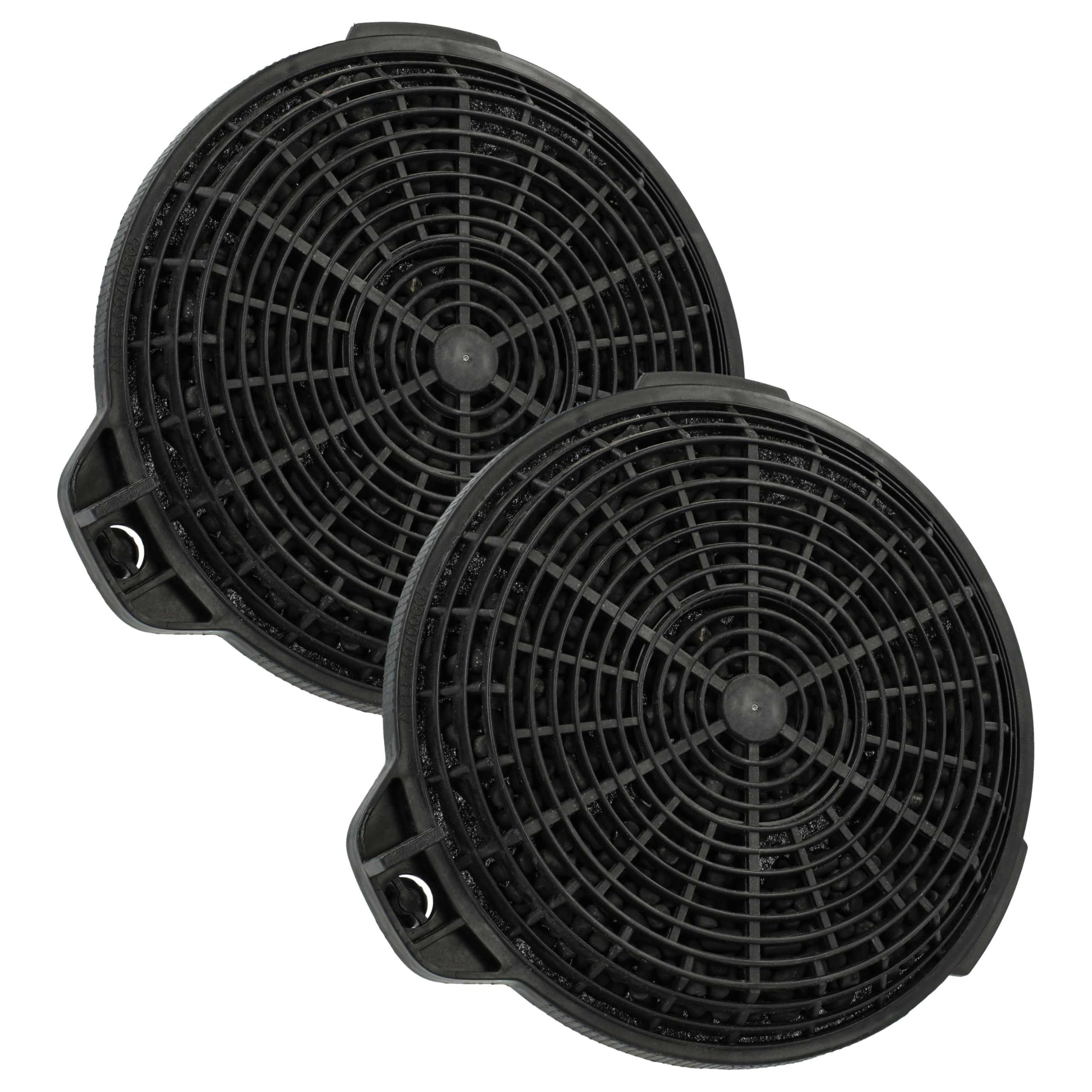 vhbw 2x Activated Carbon Filter Compatible with Apelson Helia 600 INOX, Apolo 600 INOX, Talia 900 INOX, Talia 600 INOX Cooker Hoods – 13.2 cm