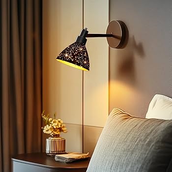 Metal Lamp Shade For Floor Lamp, Etched Stars Torchiere Lamp