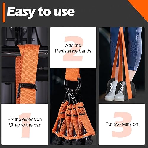 Miniatura 5 de Bandas de asistencia para dominadas, 4 bandas de dominadas de 300 libras, bandas de entrenamiento de asistencia de dominadas resistentes para