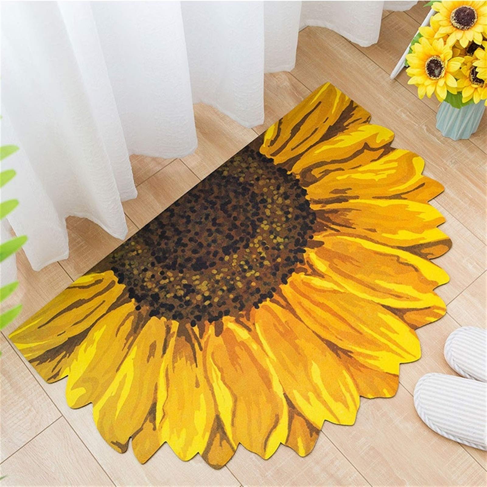Zerbino Ingresso Casa, Mezzaluna Zerbini per ingresso esterno, Tappeto Antiscivolo entrata, Intrappola la Polvere, Zerbino Impermeabile, Resistente allo Sporco | Tappetino Antiscivolo Cucina, 58x88cm