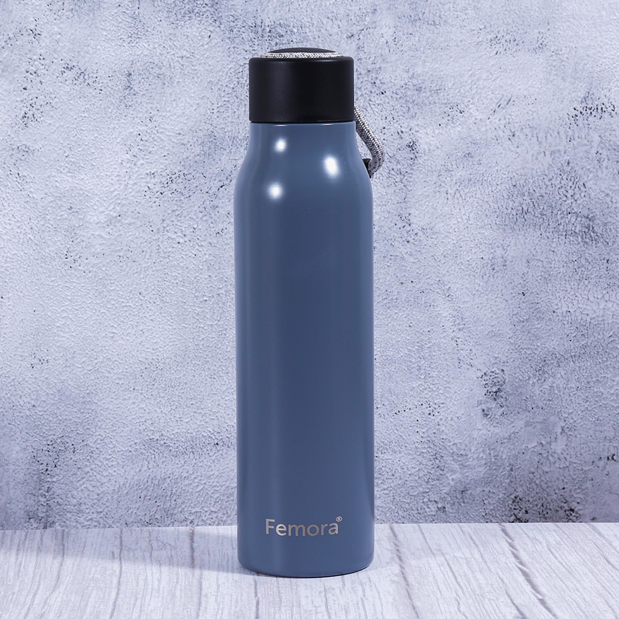 Femora Urban Frost Double Walled Stainless Steel Insulated Soft Amber Vacuum 600ml Blue Insulated Flask Cold & Hot Water Bottle for Travel, Sports, Office, School (B0CH3KC2WX) Amazon Price History, Amazon Price Tracker