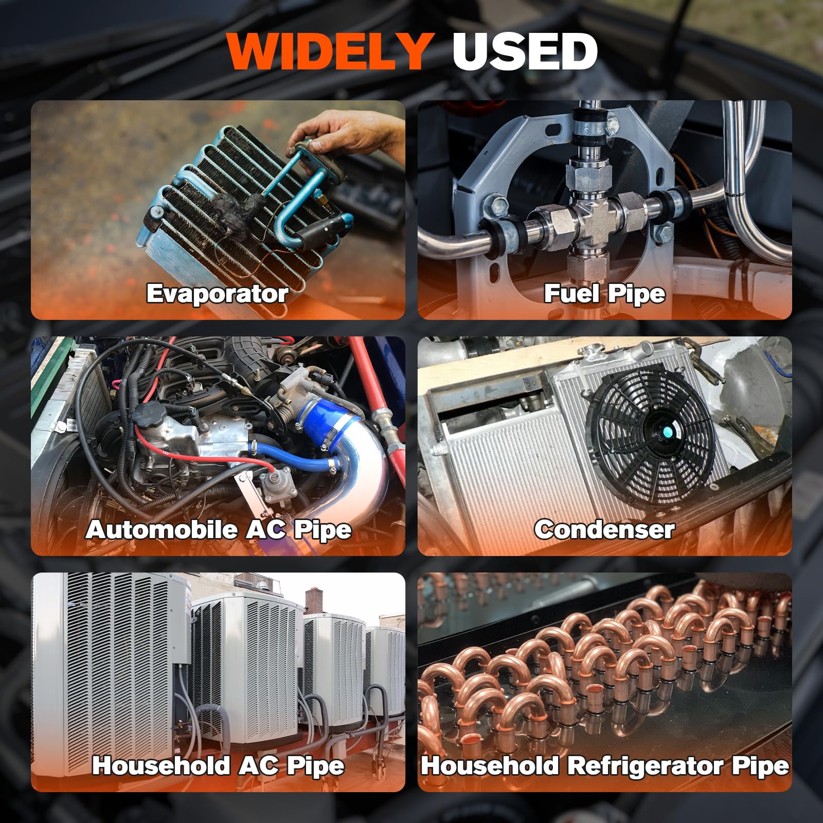 AC Flush Kit, zestaw do czyszczenia klimatyzacji samochodowej z ciśnieniomierzem, głowicą natryskową i wężem 1 m, zestaw do spłukiwania AC do czyszczenia samochodów i domowych przewodów