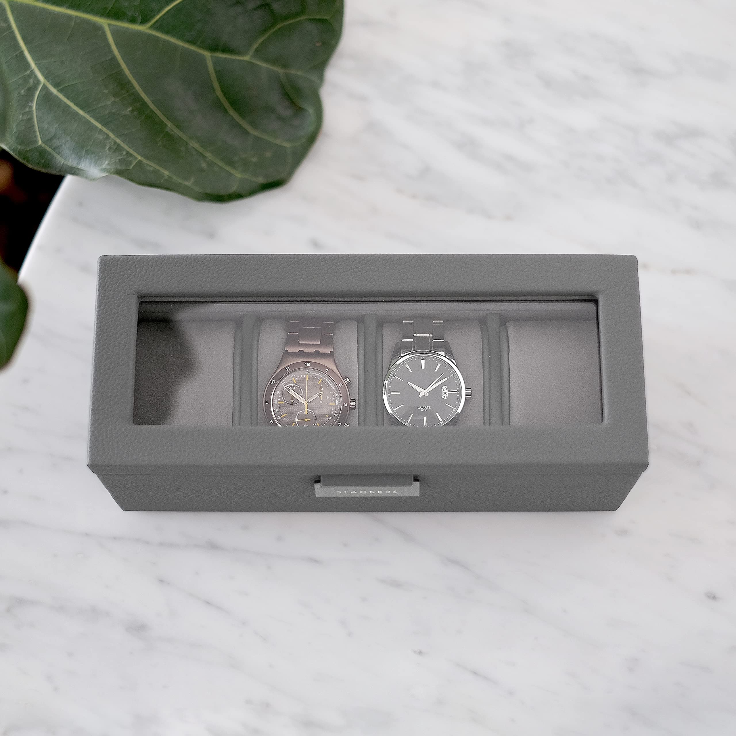 Stackers Grehge Grey 4 Piece Watch Box
