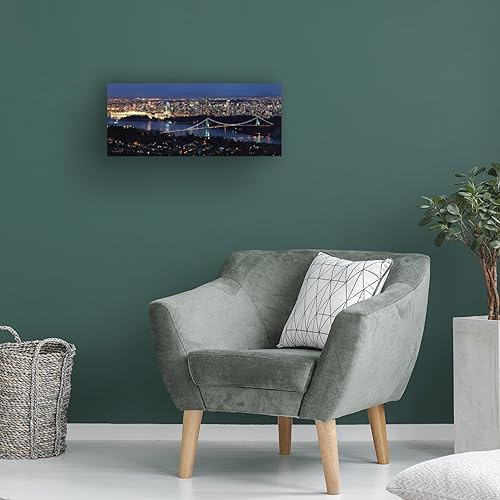 Miniatura 4 de Trademark Fine Art Vancouver por Pierre Leclerc - Lienzo decorativo para pared, 10 x 24 pulgadas