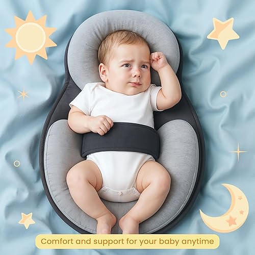 Miniatura 6 de Almohada de lactancia y tumbona para bebés - Cojín para lactancia materna y alimentación con biberón  Almohada de tumbona para bebés