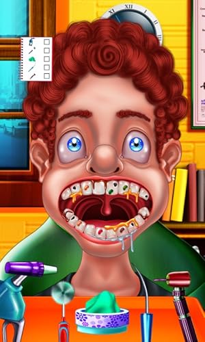 Dentista louco Jogo grátis : Tratar pacientes em uma clínica de um dentista louco ! jogo divertido p