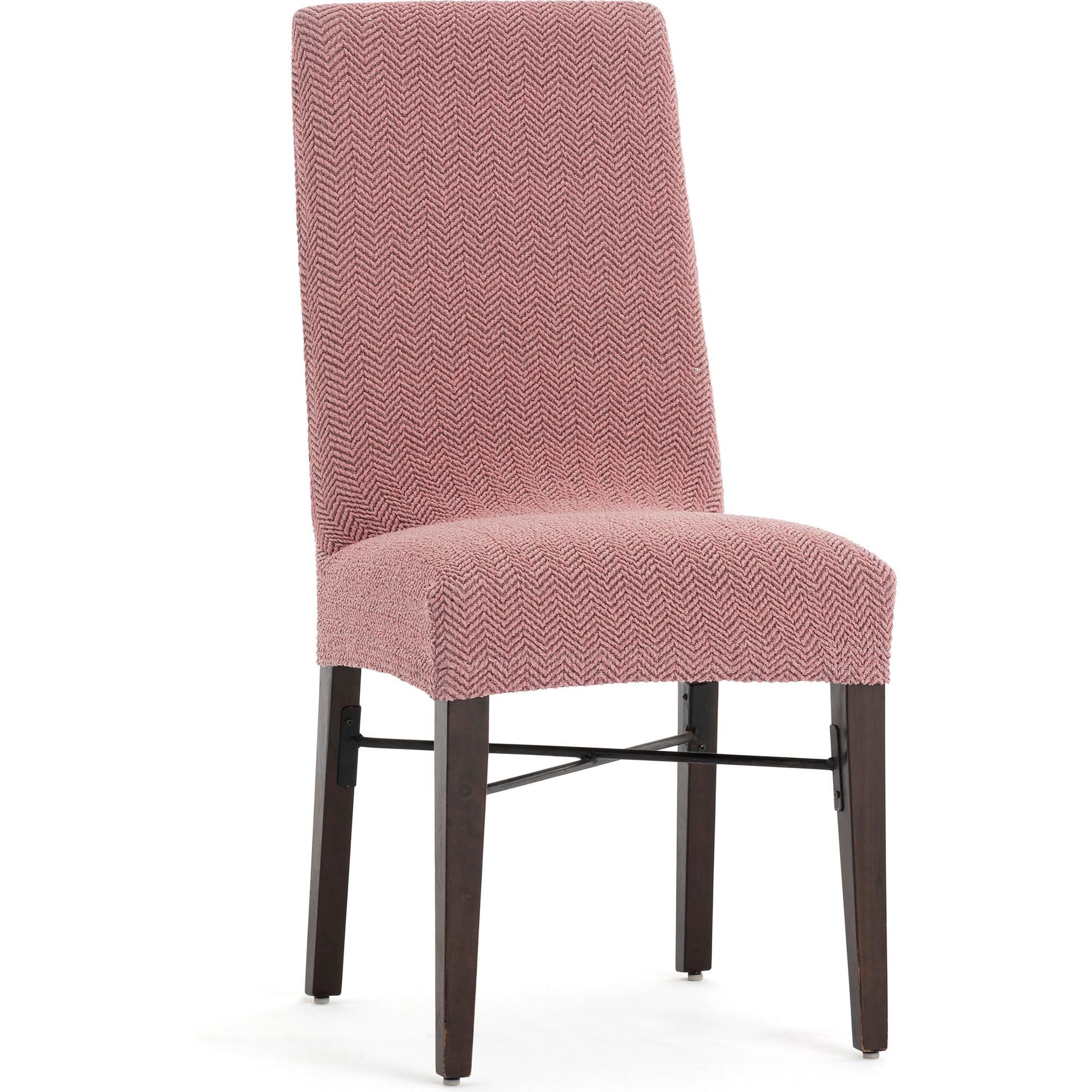 ECOMMERC3 | 2 Super Stretch Fabric Chair Covers - Pink Chair Covers Bi-elastic, Breathable and Adaptable to Multiple Models, Protection Against Daily Wear and Tear