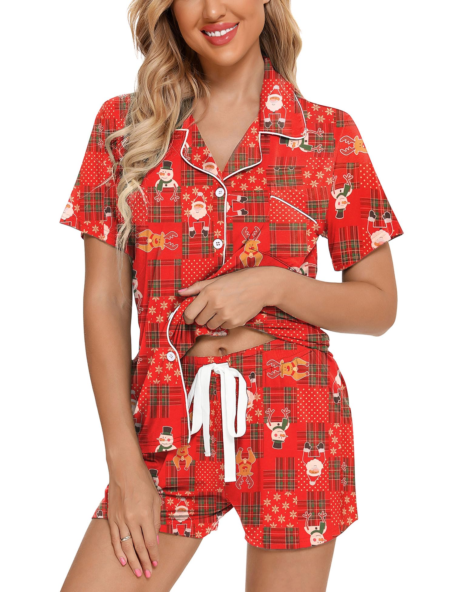 Senert Womens Pajamas Sets Short Sleeve Sleepwear Nursing Pj Set