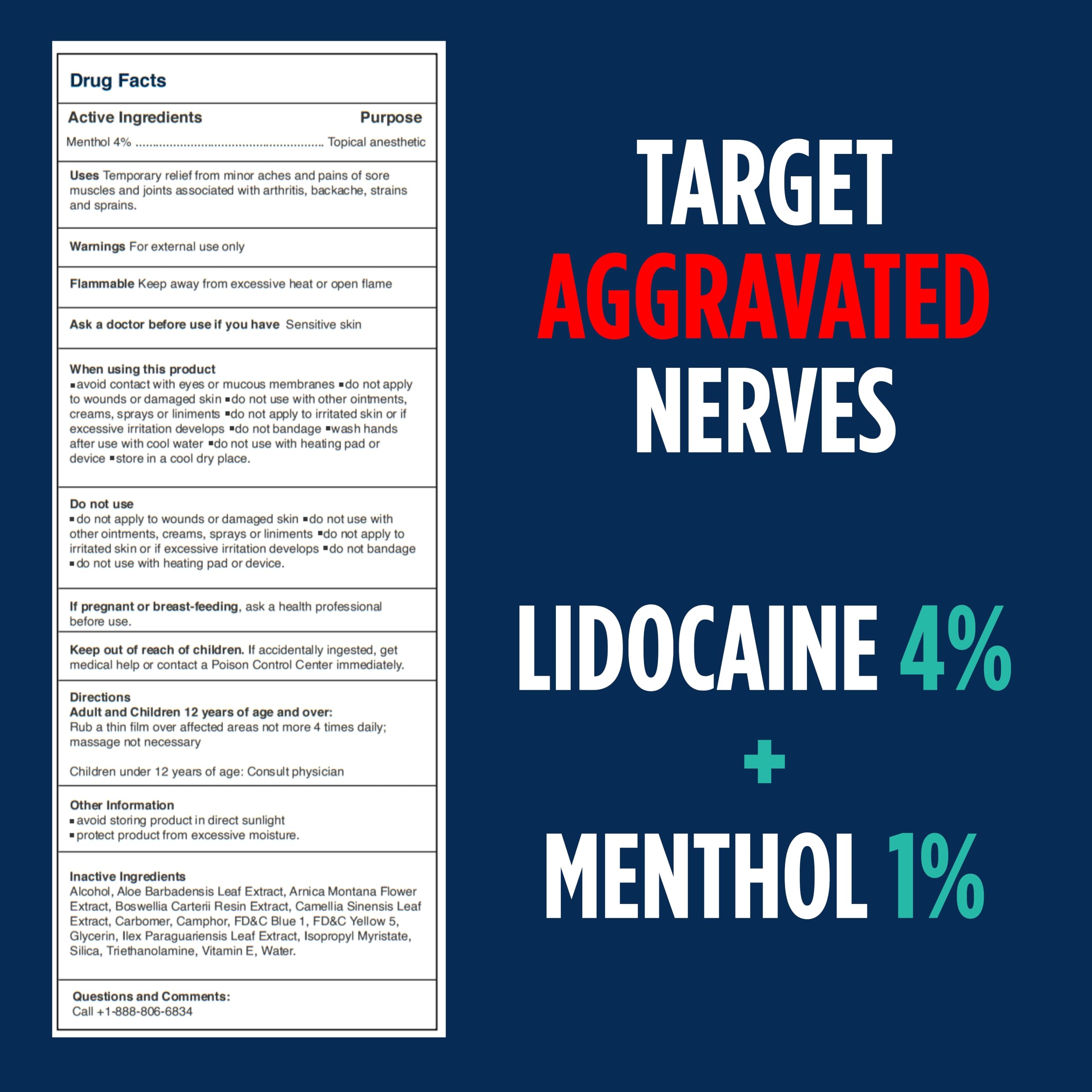 NOVEHA Lidocaine Roll-On Gel 4% | Maximum Strength Temporary Topical Pain Relief for Minor Muscle & Joint Aches | Cooling Formula with Menthol & Arnica | Non-Greasy, Quick-Drying | 2.5 fl oz — Amazon image 11