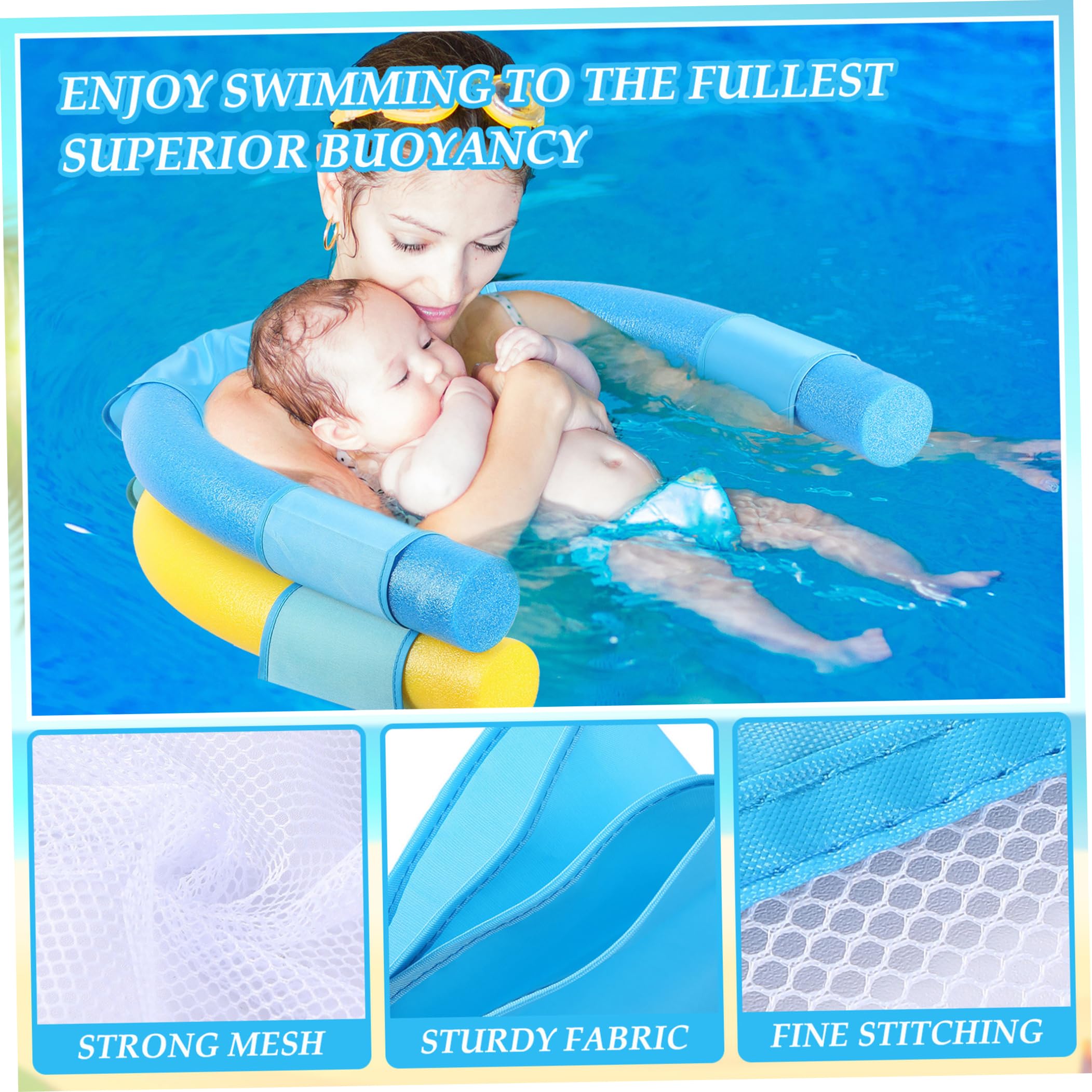 Silla flotante para piscina, 1 unidad, no inflable, para adultos y niños, gris, 40 pulgadas