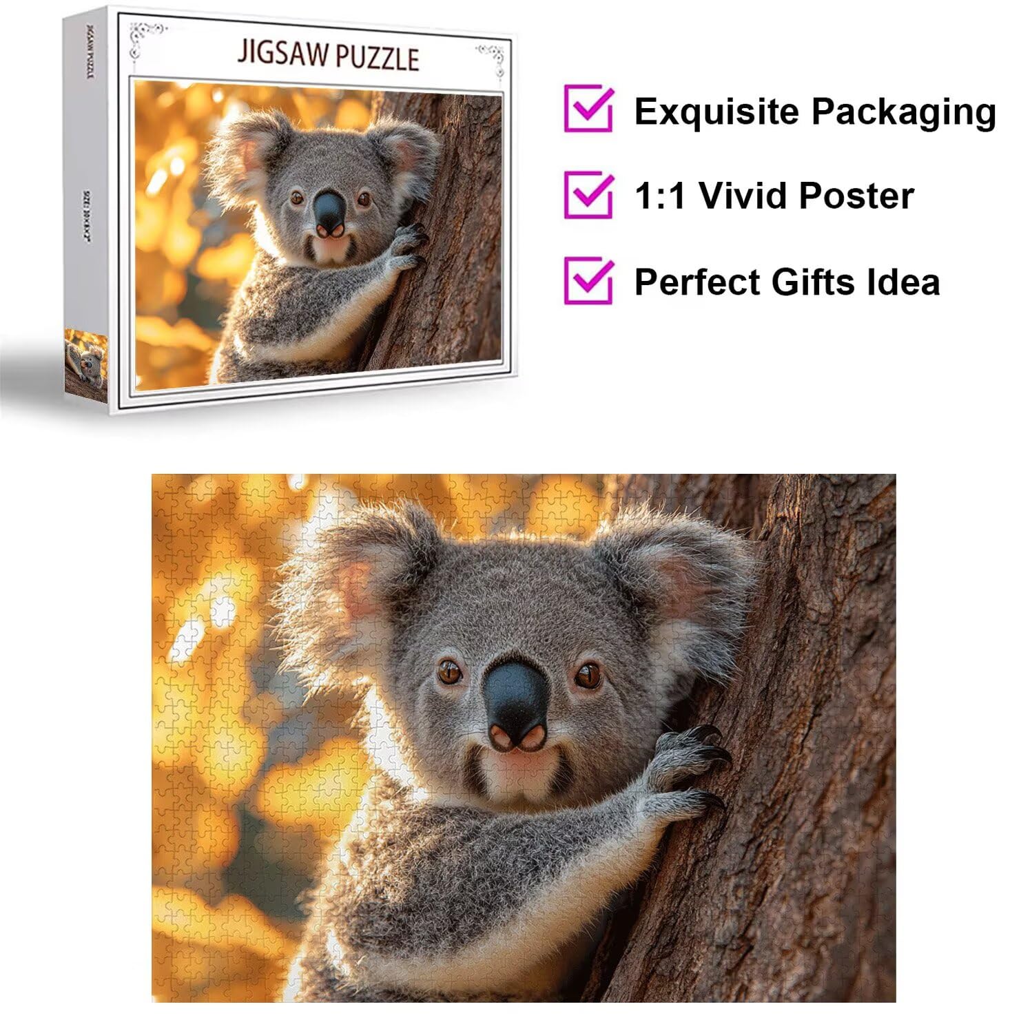 3000 sztuk puzzli dla dorosłych, gry rodzinne, koala zwierzę, n-349