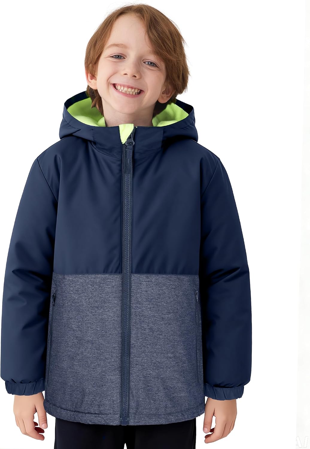 Boys Winter Coats Waterproof Breathable Snowboarding Ski Jackets Fleece Lined Hooded Rain Coat for Kids