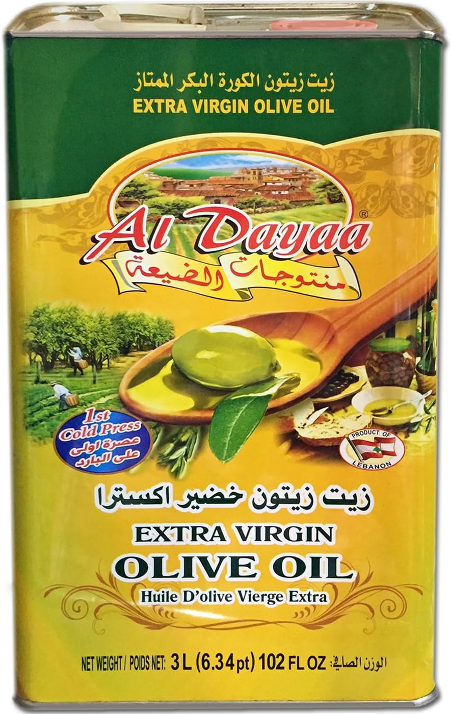 Al Dayaa - Extra Virgin Olive Oil, 3L (102 fl oz), Product of Lebanon
