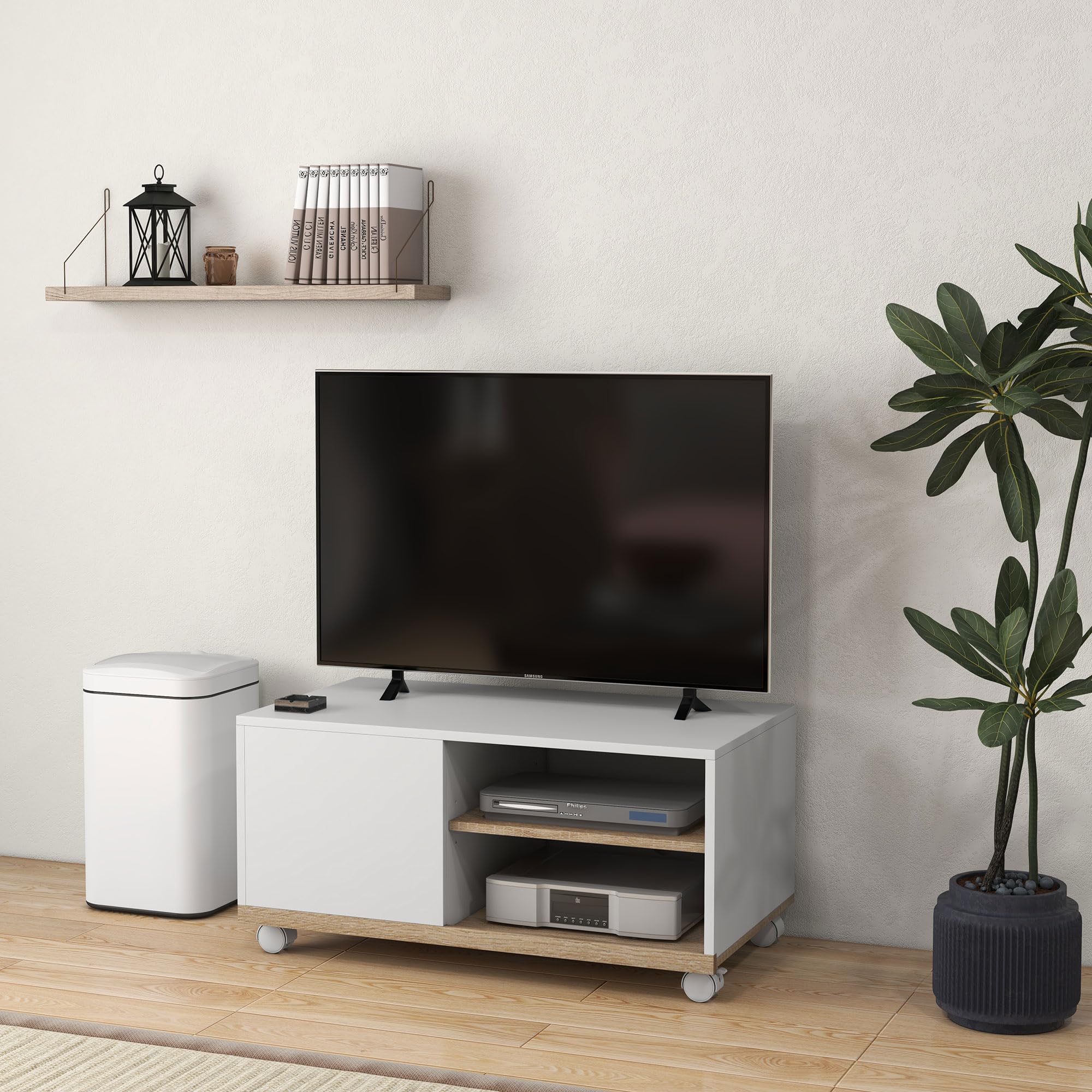 Stands TV con Rotelle HOMCOM Up to 42 Pollici - Dettaglio