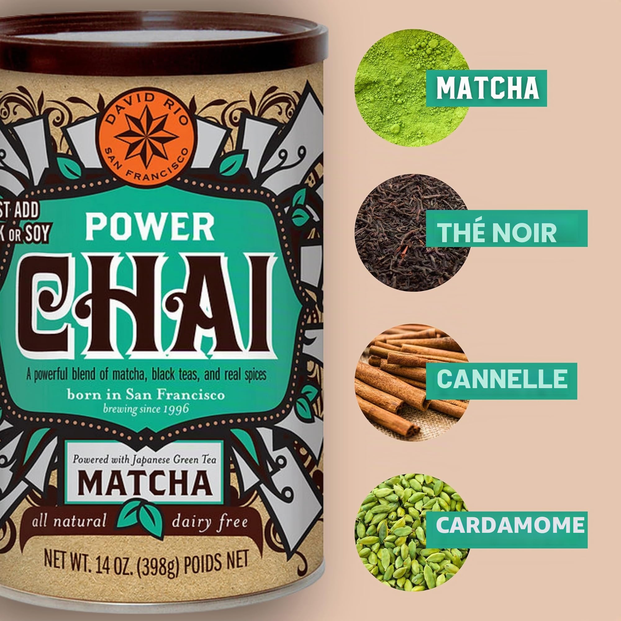 David Rio Consumer – Power Chai, 1er Pack (1 x 398 g)