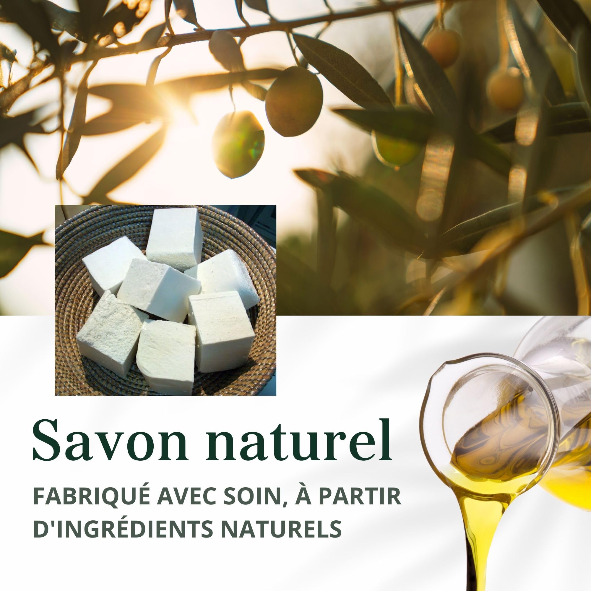 Savon Liquide Bio de Castille, Huile d'Olive, Multi-usage | Sans Parabènes/Silicones | Vegan, Écologique | Pour Peaux Sensibles, 2000 ml