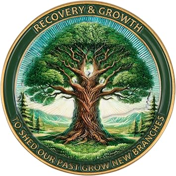 Tree of Life Recovery Growth Commemorative Gift Growing Tree Christian Challenge Coin for Spiritual Growth and Faith Inspiration Zinc Alloy Single Coin