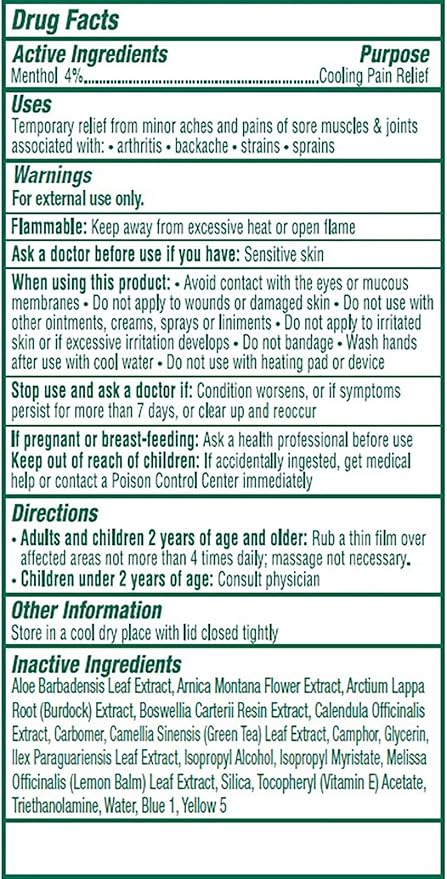 Introducing our clinically recommended pain relief gel, trusted by a variety of healthcare professionals such as pharmacists, physical therapists, chiropractors, and more. This product offers fast-acting relief for sore muscles, backaches, sore joints, and arthritis. What sets this gel apart is its unique cooling menthol formula, supported by scientific research and used by athletes and trainers worldwide.