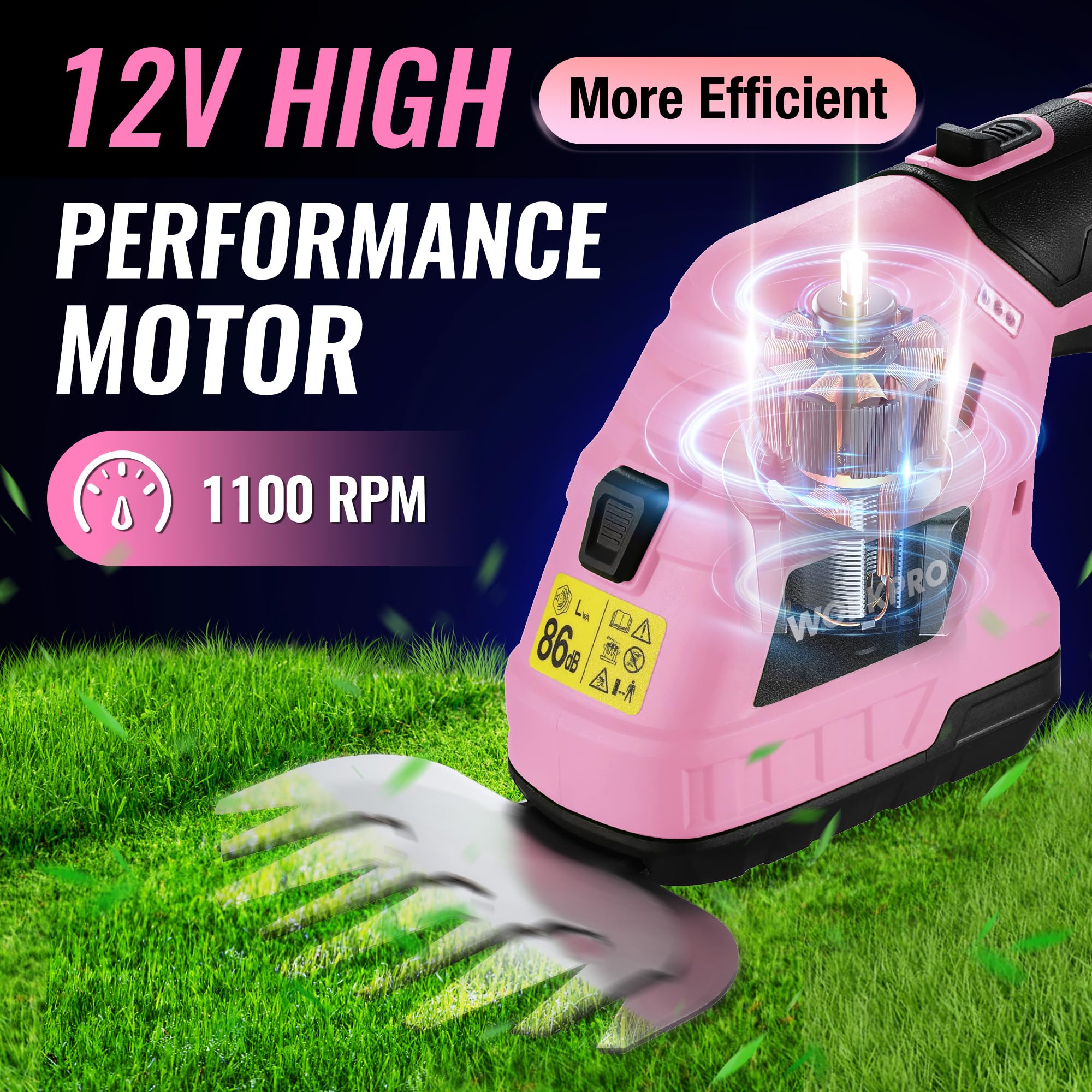 Amazon | WORKPRO 芝生バリカン 12V充電式 生垣バリカン 電動芝生