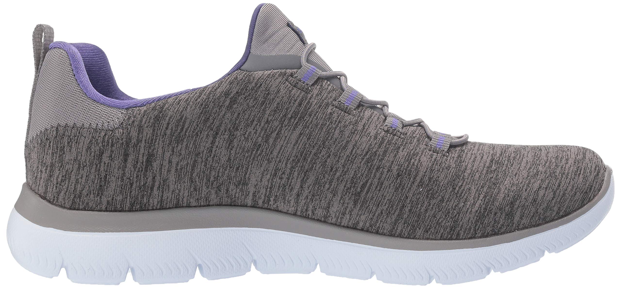 Skechers Women's Summits - Quick Getaway Sneaker: 11 Charcoal/Purple