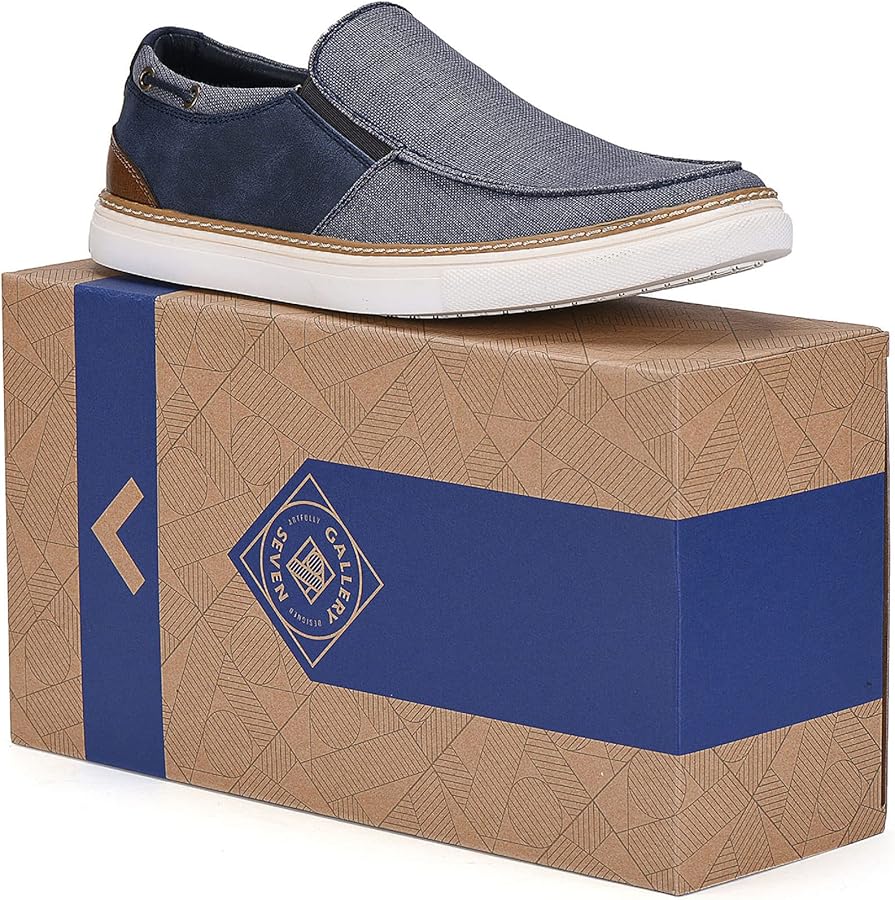 Amazon.com | GALLERY SEVEN Mens Casual Boat Shoes - Slip On