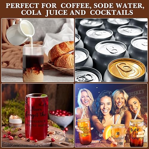 Miniatura 6 de Juego de 6 regalos de equipo para empleados, regalos de agradecimiento, regalos de agradecimiento al personal del profesor, 16 onzas, vaso de