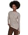Liverpool Los Angeles Long Sleeve Boatneck Asymmetric Hem Knit Top w/ Pleat - Main View