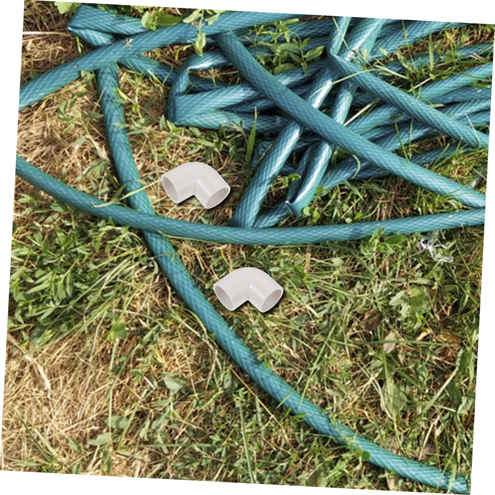 HEMOTON 4 Set Raccordi A Gomito Connettore del Idroponico Connettore in Plastica Raccordo per Mensola da Giardino Connettori di Giunzione Connettori in Plastica Bianca 20 Pezzi*4