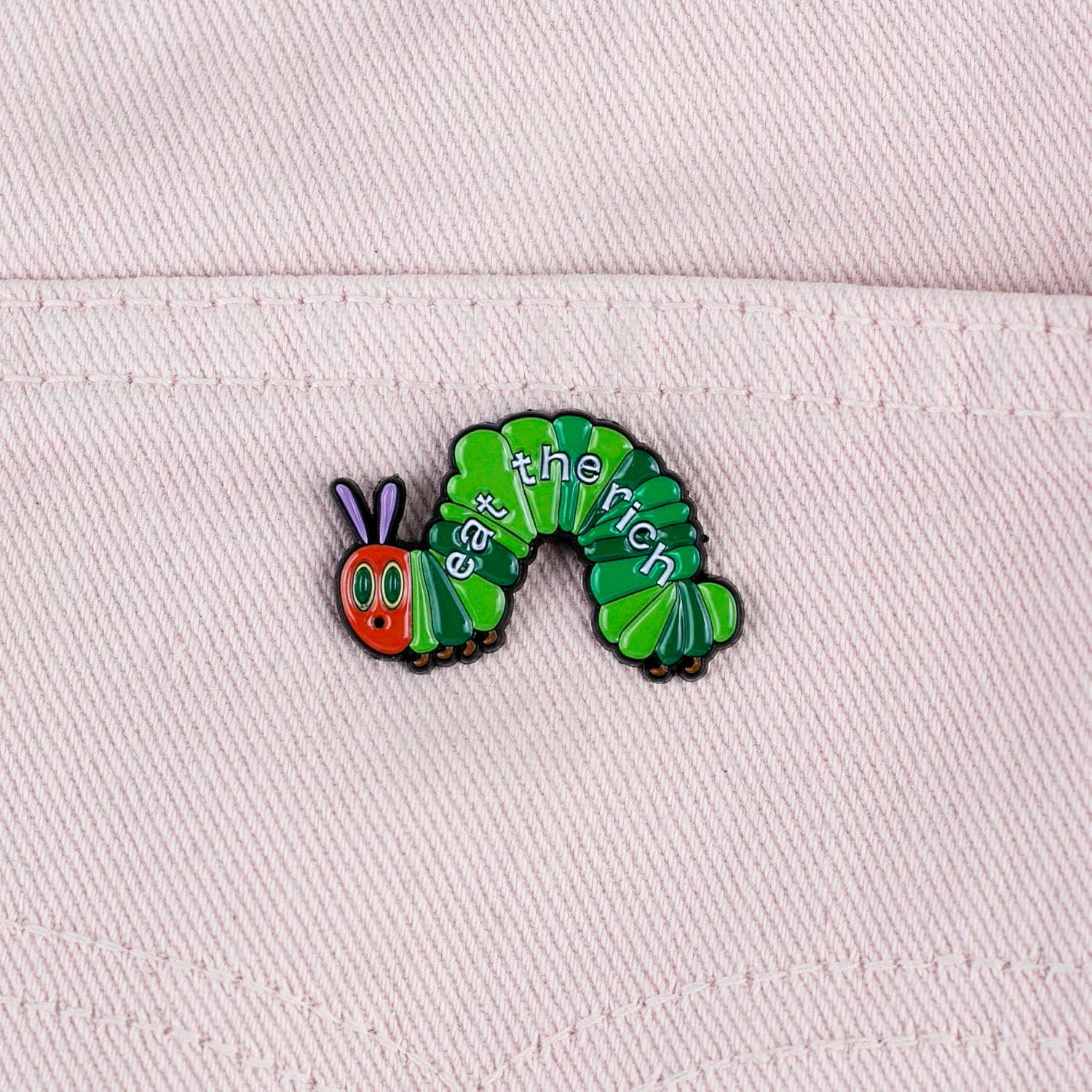 Eat The Rich Funny Anti Capitalism Enamel Pin, Funny Social Justice Dark Humor Pin Brooch, Sarcastic Wealth Inequality Brooch Badge, Protest Humor Lapel Badges, Gift For Socialist Activist, Anti Capitalist Jewelry Accessories image 2