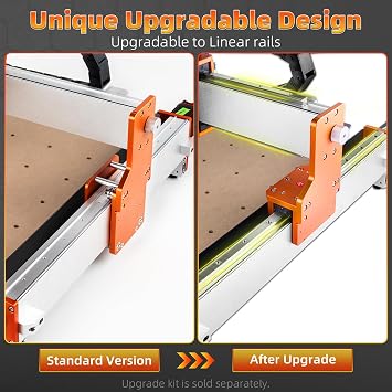 FoxAlien XE-PRO CNC Router Machine with 400W Spindle Motor + X&Y Axis Linear Rails Upgrade Kit