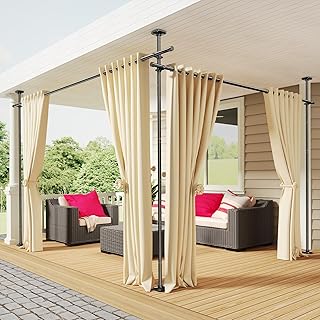 Room Divider Curtain Rod, No Drilling 4-10ft(H) 28-140inch(W) Adjustable...