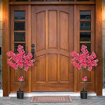 Amazon｜105CM/3.4フィートの人工梅の木、96の花とリアルな幹