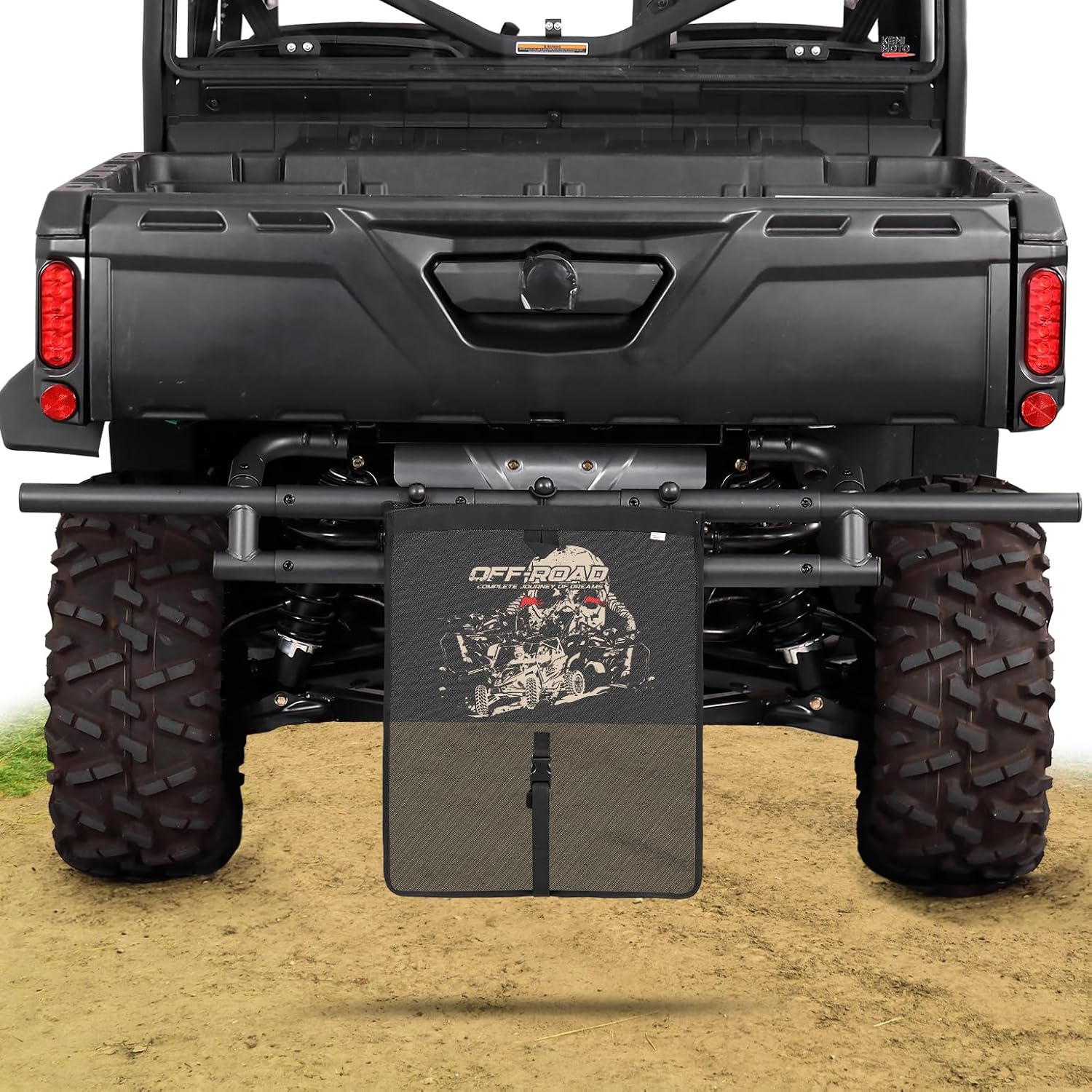 KEMIMOTO Large Trash Sack for UTV ATV, Dry-Wet Trash Bag PVC Mesh Trash Sack Universal Accessories Compatible with Polaris RZR, Can-Am, CFMOTO, Teryx, Pioneer, Golf Cart, Off-Road-Work (Desert Print)