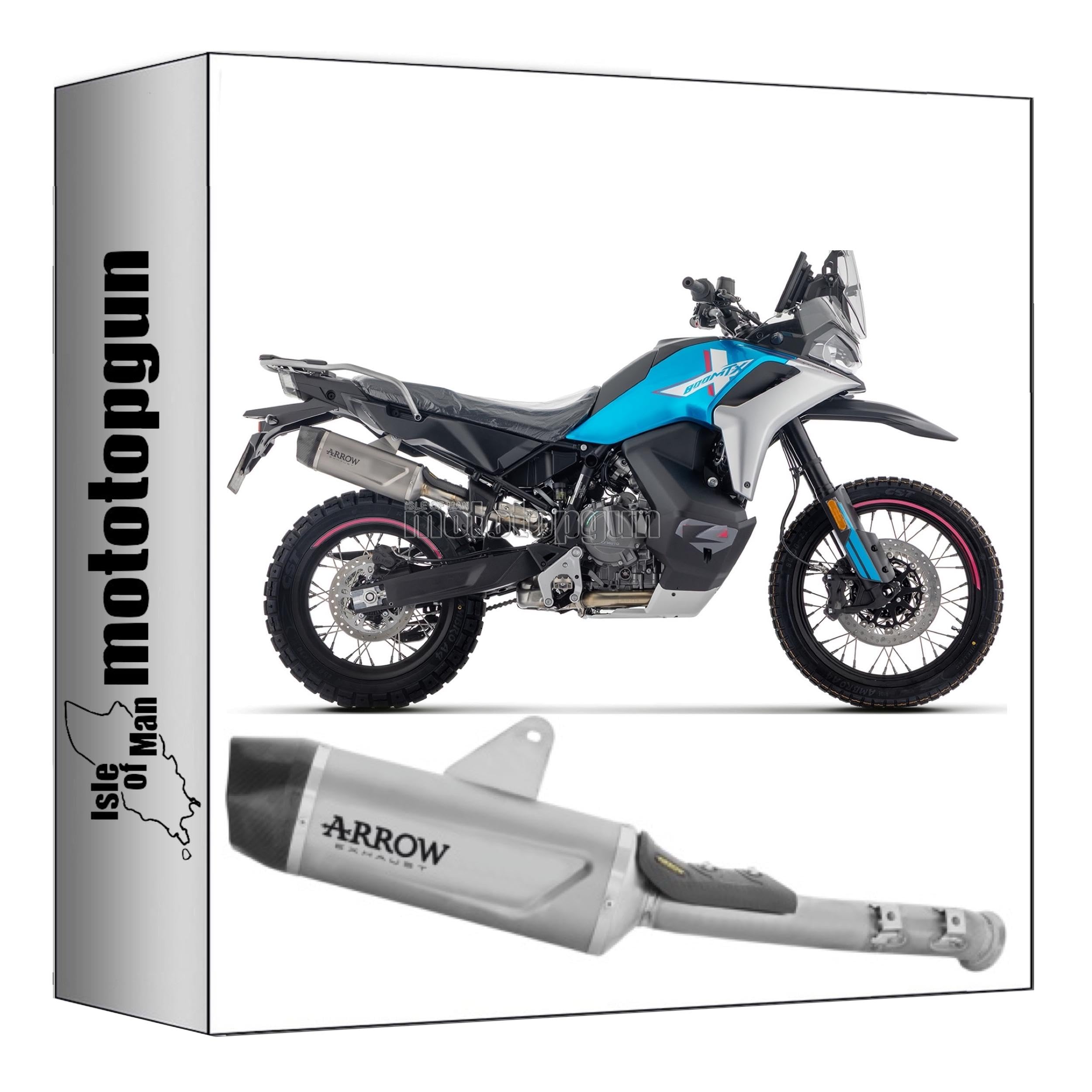 arrow scarico omologato indy-race evo titanio coppa carby compatibile con cf moto 800 mt-x 2026 mototopgun std 71992pk