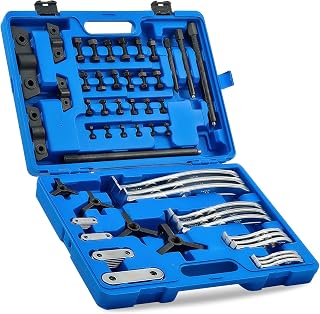 Orion Motor Tech 24pc Gear Puller Set: 3" 4" 6" 8" 2/3 Jaw Reversible Bearing Pulley Puller Kit for Flywheel Removal