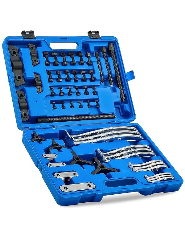 Orion Motor Tech Gear Puller Set, 3" 4" 6" 8" Bearing Puller Kit, 24pc 2 Jaw & 3 Jaw Gear Puller with Reversible Jaws, Heavy Duty Pulley Puller Tool for Pulley Gear Bearing Flywheel Removal by Orion Motor Tech - Used condition - US$93.10