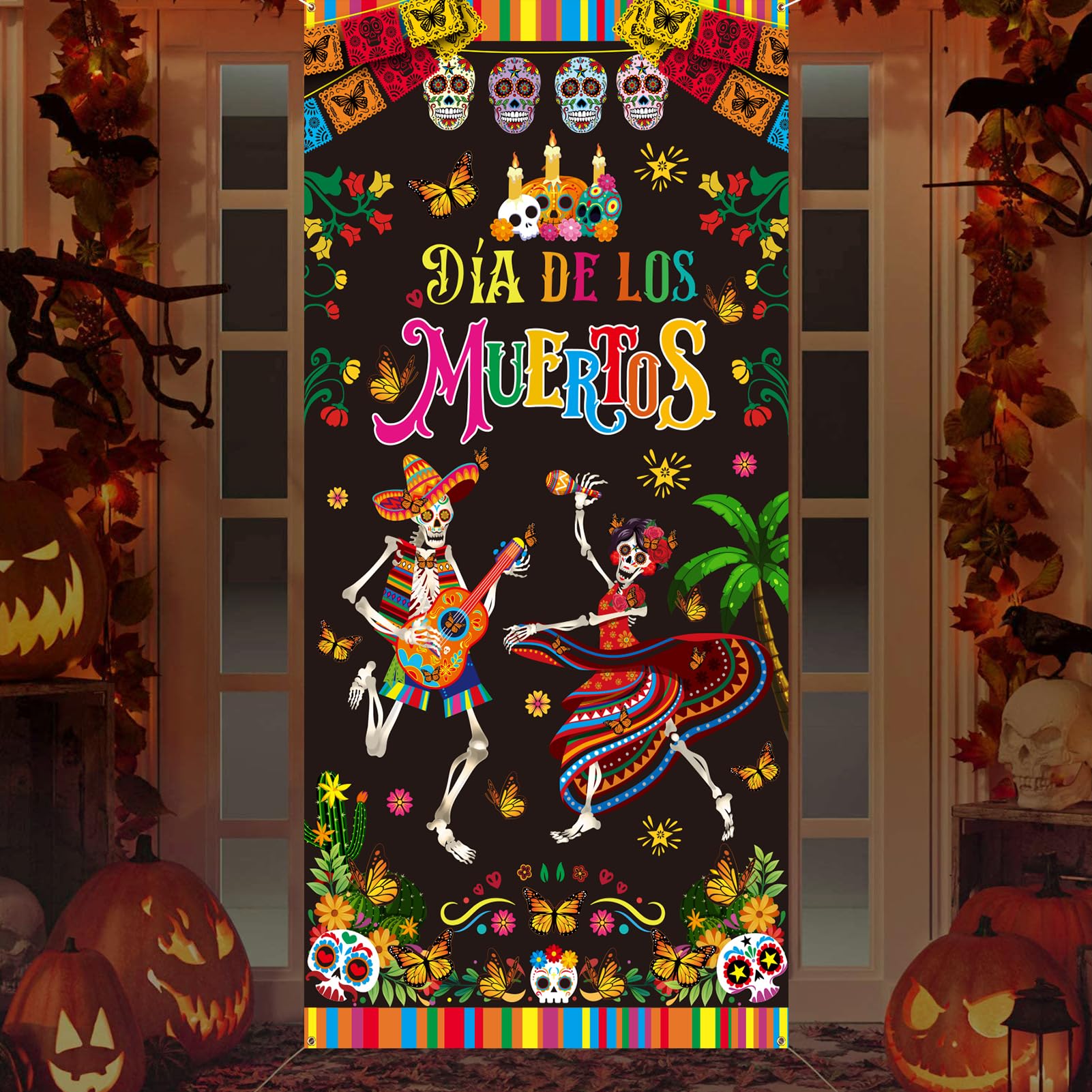 Jour De La Mort Mexicaine Traditionnelle Halloween Dia De Los Muertos Decoration Fete Decoration Banniere Invitation 48369 16383