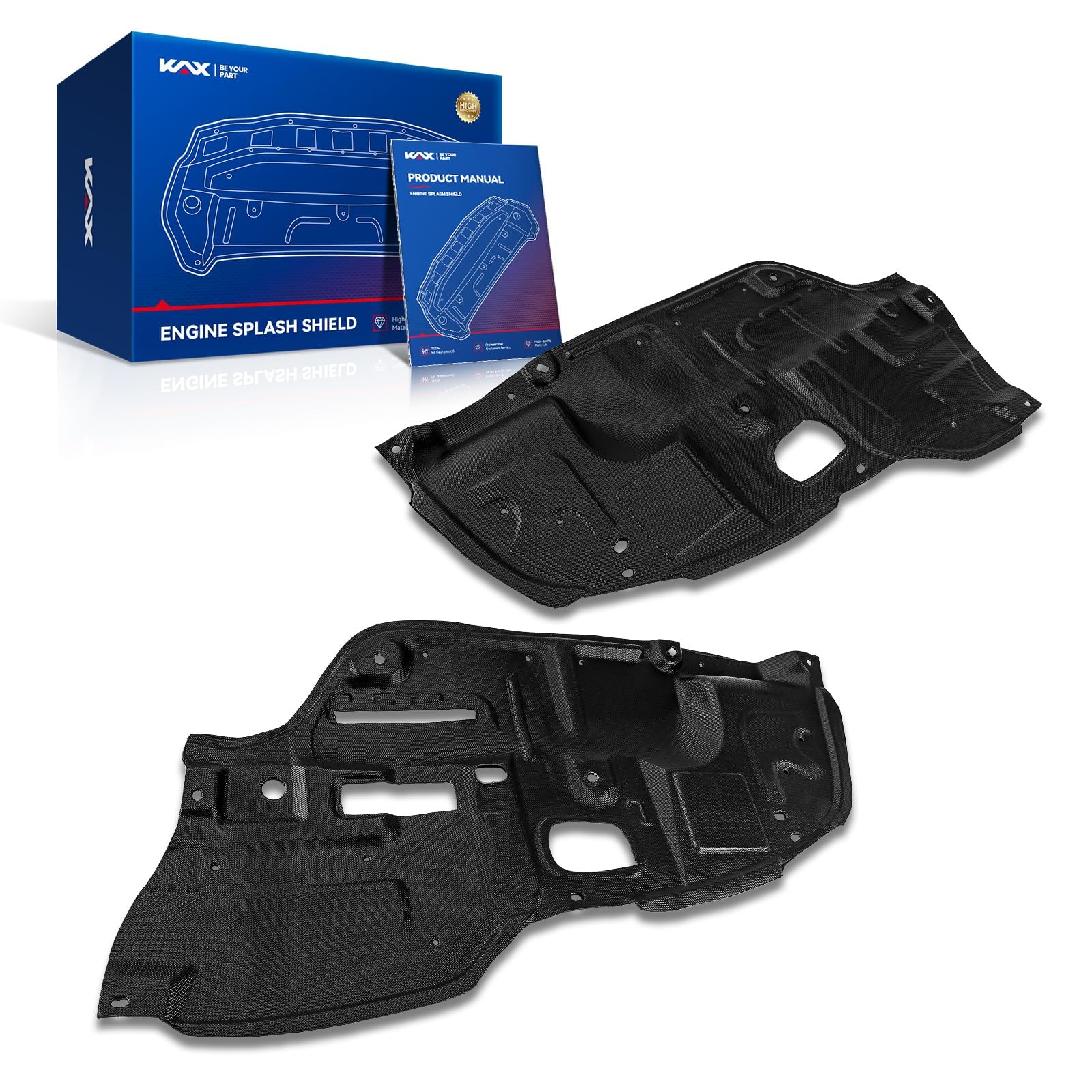 KAX Engine Splash Shield fit for 2002-2006 Toyota Camry, 2Pcs