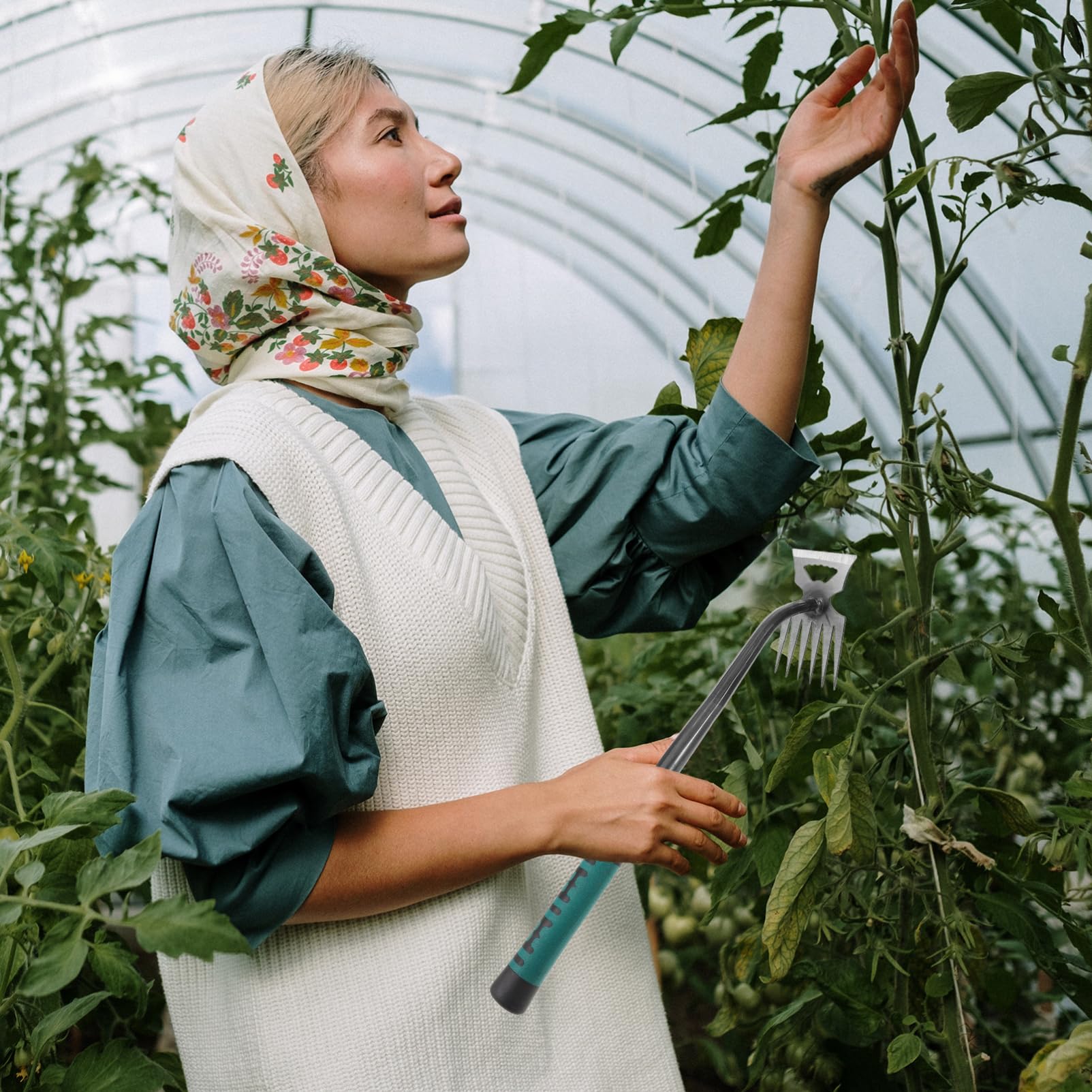 Toddmomy 5pezzi Attrezzo per Giardinaggio Ergonomico Acciaio Estirpatore Erbacce con Punta Curva e Manico Antiscivolo per Rimozione delle Erbacce nel Giardino