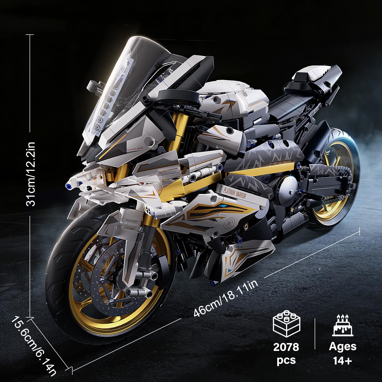 Amazon.com: Chodia 1:5 Motorcycle Building Set Large Superbike
