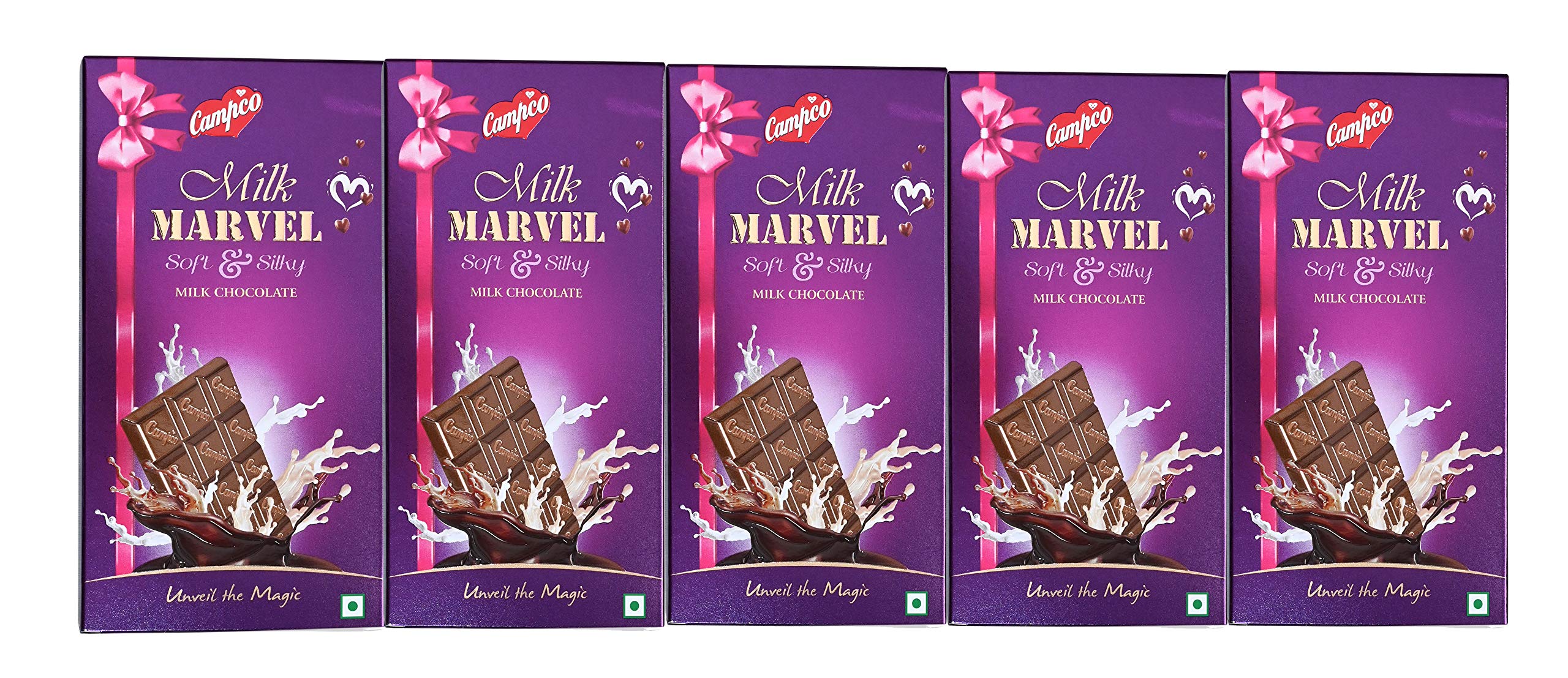 Campco Milk Marvel Soft & Silky Smooth Chocolate, 50g (Pack of 5)