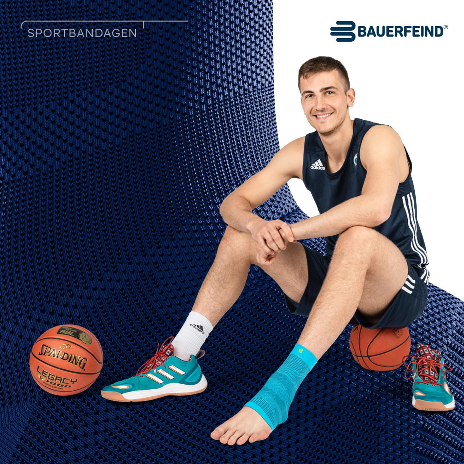 Bauerfeind Funda para el tobillo "Sports Compression Ankle Support", 1 tobillera unisex con compresión, protección para el tobillo para correr, fitness y deportes de pelota, portátil a la derecha e
