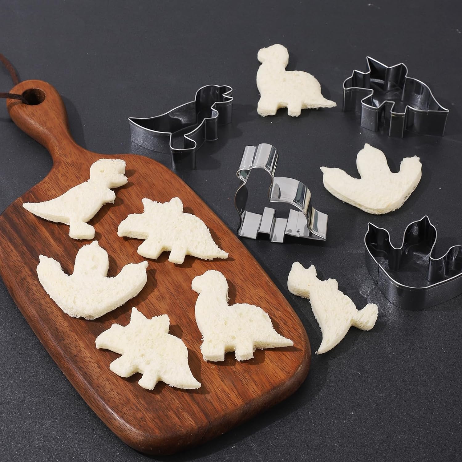 Cookie Cutter ANCKNE Dinosaur Cookie Cutter Set Small Size Stainless Steel Shaped for Kids Dinosaur Theme Birthday Party Supplies - Image 6