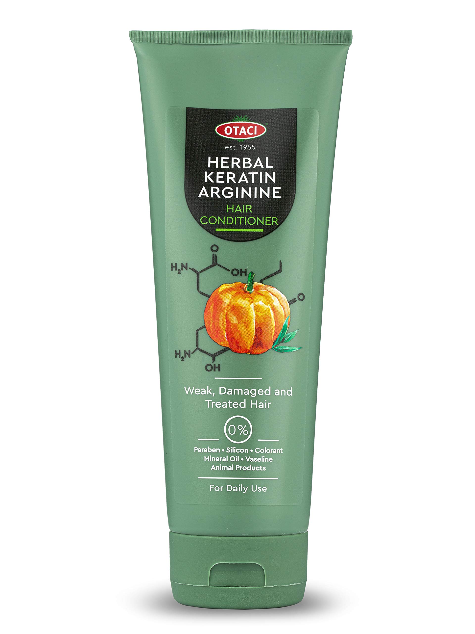 OTACIHerbal Pumpkin Keratin Arginine Conditioner, for Weak, Damaged and Treated Hair, Natural, Vegan, Paraben Free, Herbal Keratin, Hair Volumizing Intensive Care