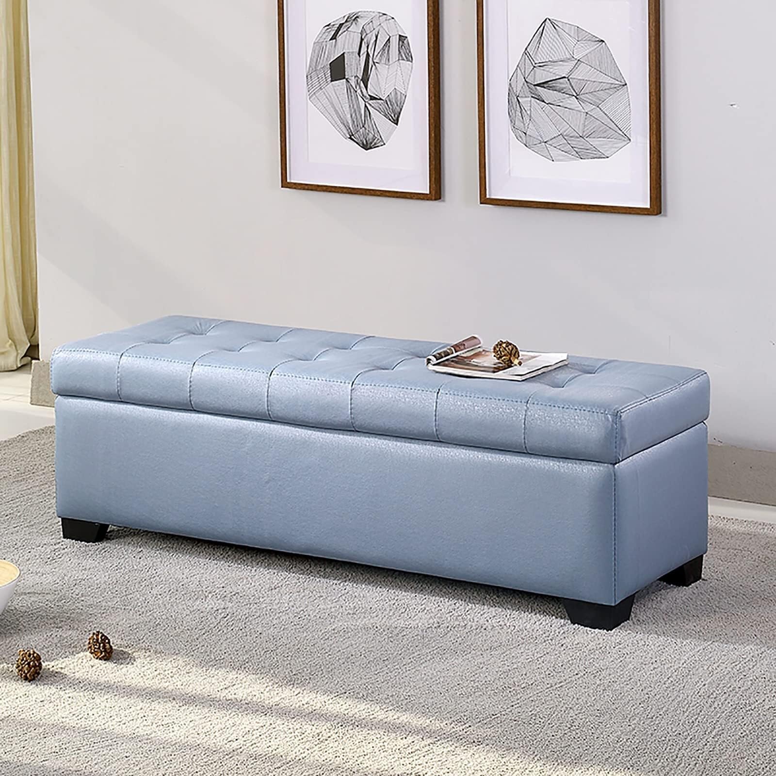 Meuble décoratif salon haut de gamme et tabouret à langer rembourré