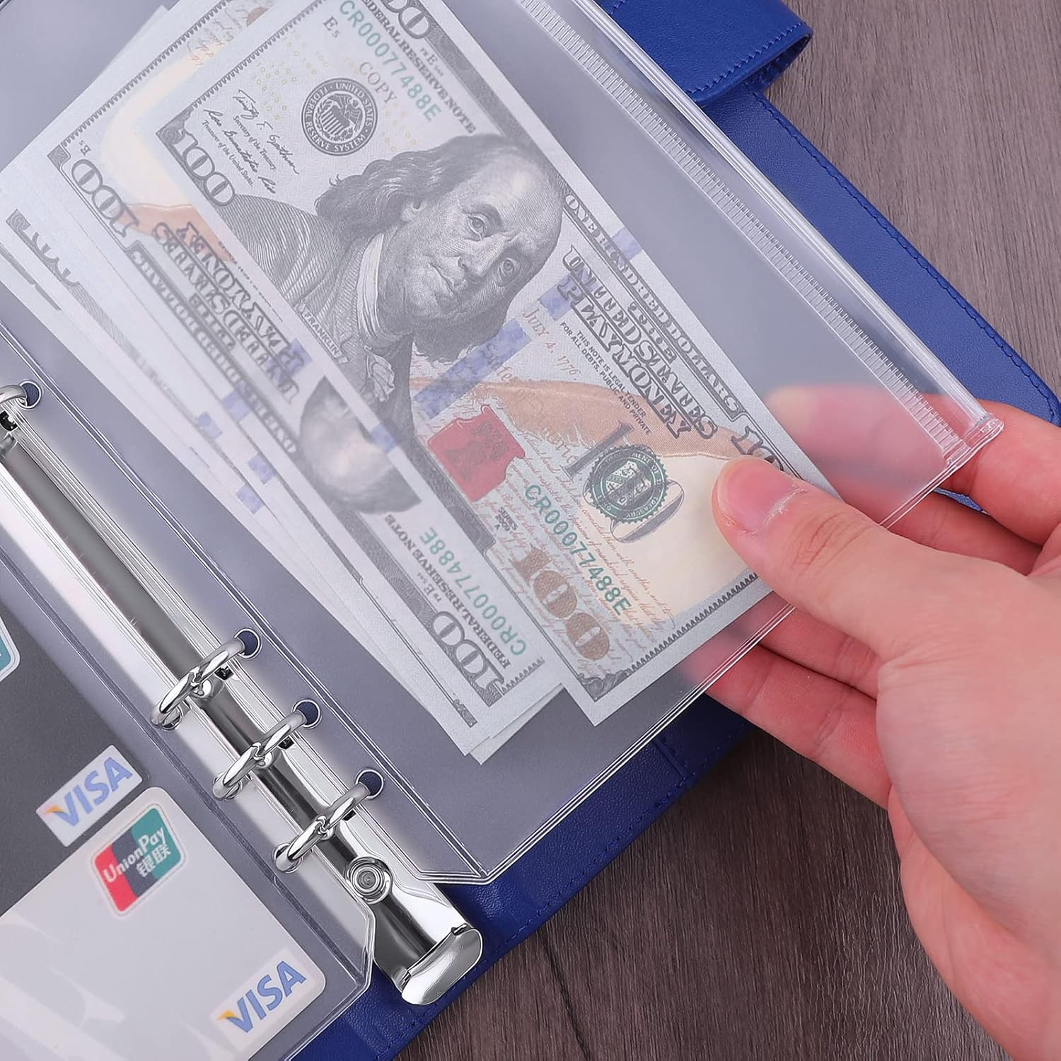 Antner 12PCS A5 Binder Pockets 6 Holes Budget Cash Envelopes for Budgeting, Clear Zipper Folders Planner Inserts Loose Leaf Bags for A5 Budget Planner Binder, Waterproof PVC Document Pouch Filing Bags : Office Products