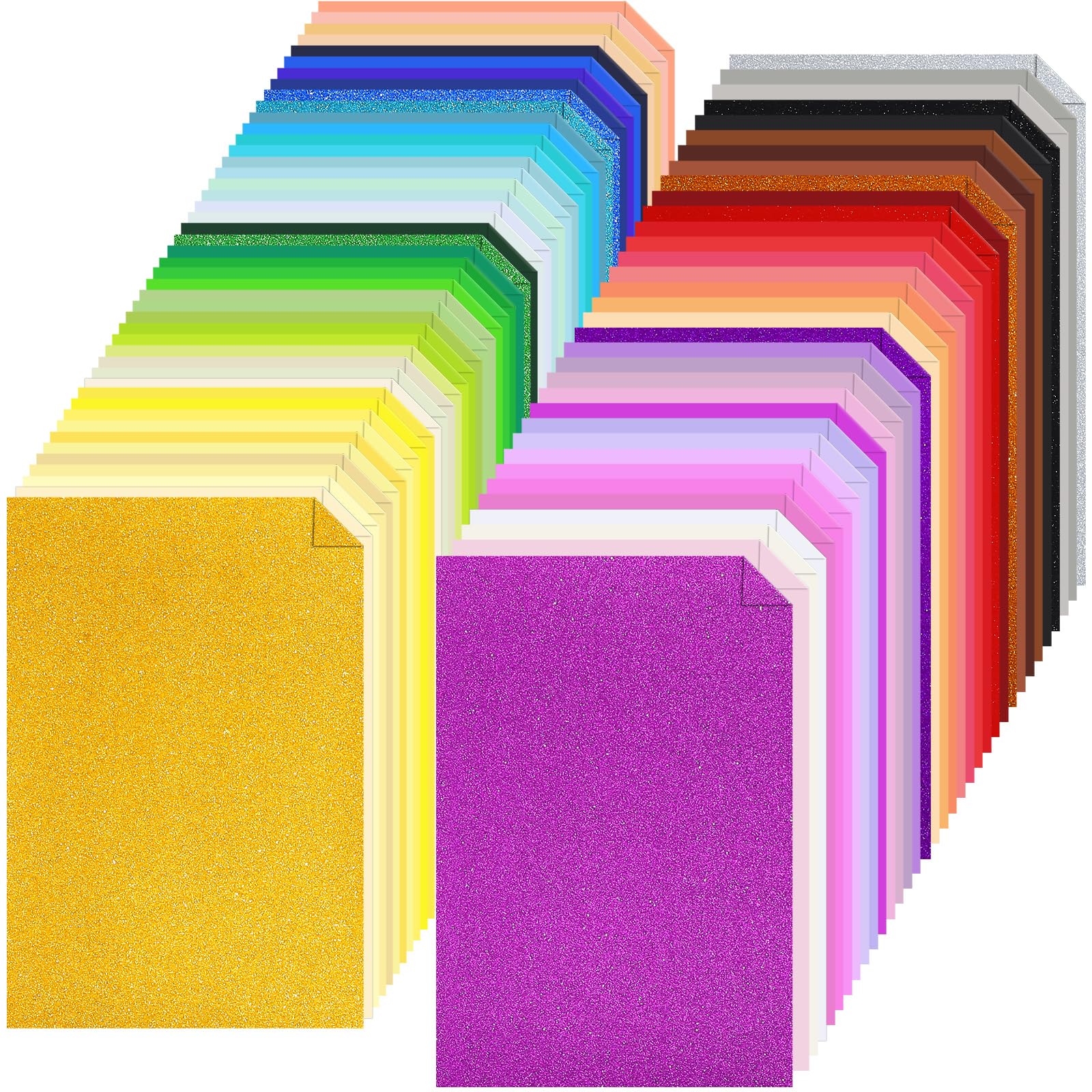 8.5'' x 11'' Colored Cardstock Bulk 200 Sheets Construction Paper 200 Gsm Printer Paper Double Sided Thick Cardstock Starter Kit for DIY Cards Making